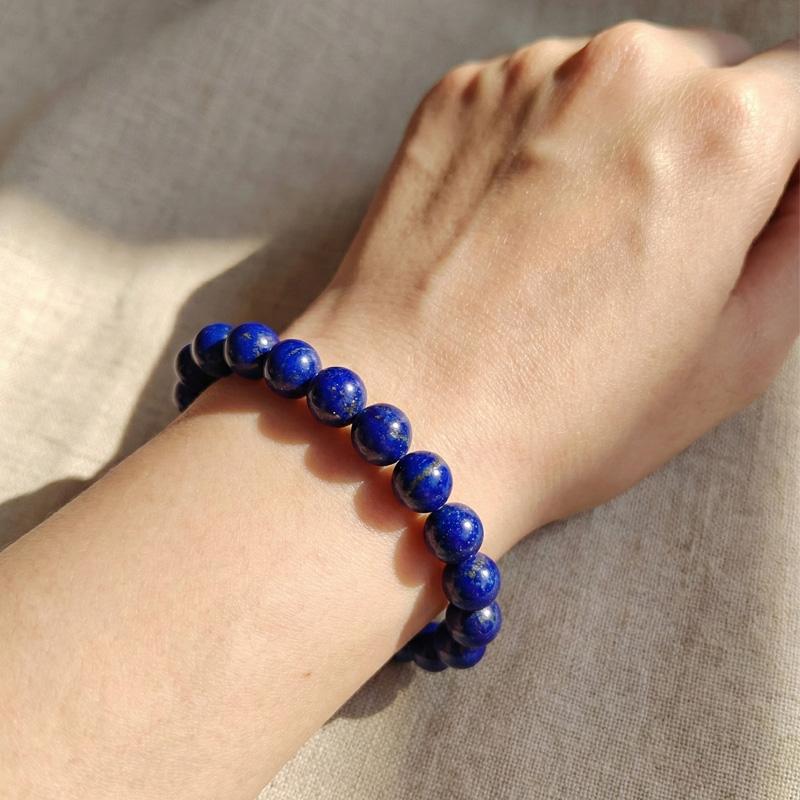 DB- Blue Lapis Lazuli Stone Beaded 8mm Friendship Bracelets Gemstone Stretch Healing Bracelet for Men Women, Boho Style Perfect Gift for Daily Wear & Valentine's Day-DB
