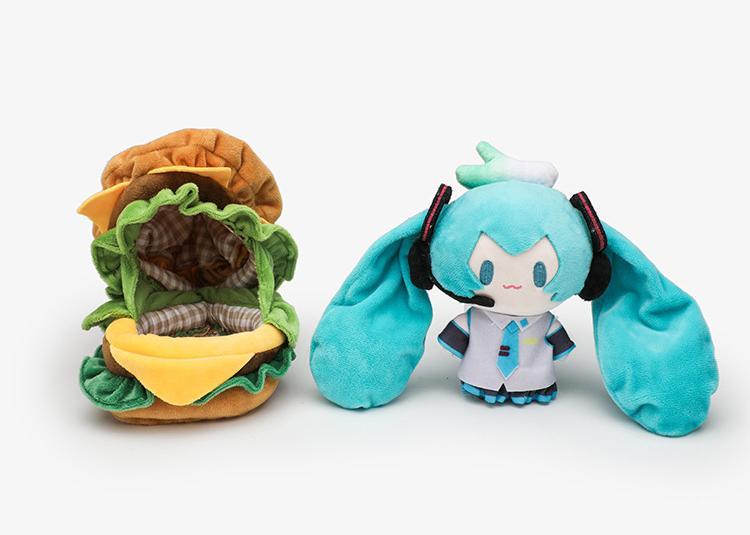 Hatsune Miku Kawaii Q Version Figure Hamburg Doll Clothes Anime Peripheral Bag Pendant Toy Soft Ornament Toys Gifts