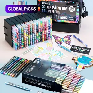 48/216 Colors Acrilic Paintig Gel Pen, Painting Gel Pens, 1mm Needle Tip, Rich Color Large Capacity Ink Pens, Art Supplies for DIY, Coloring, Scrapbooking #GLOBAL PICKS