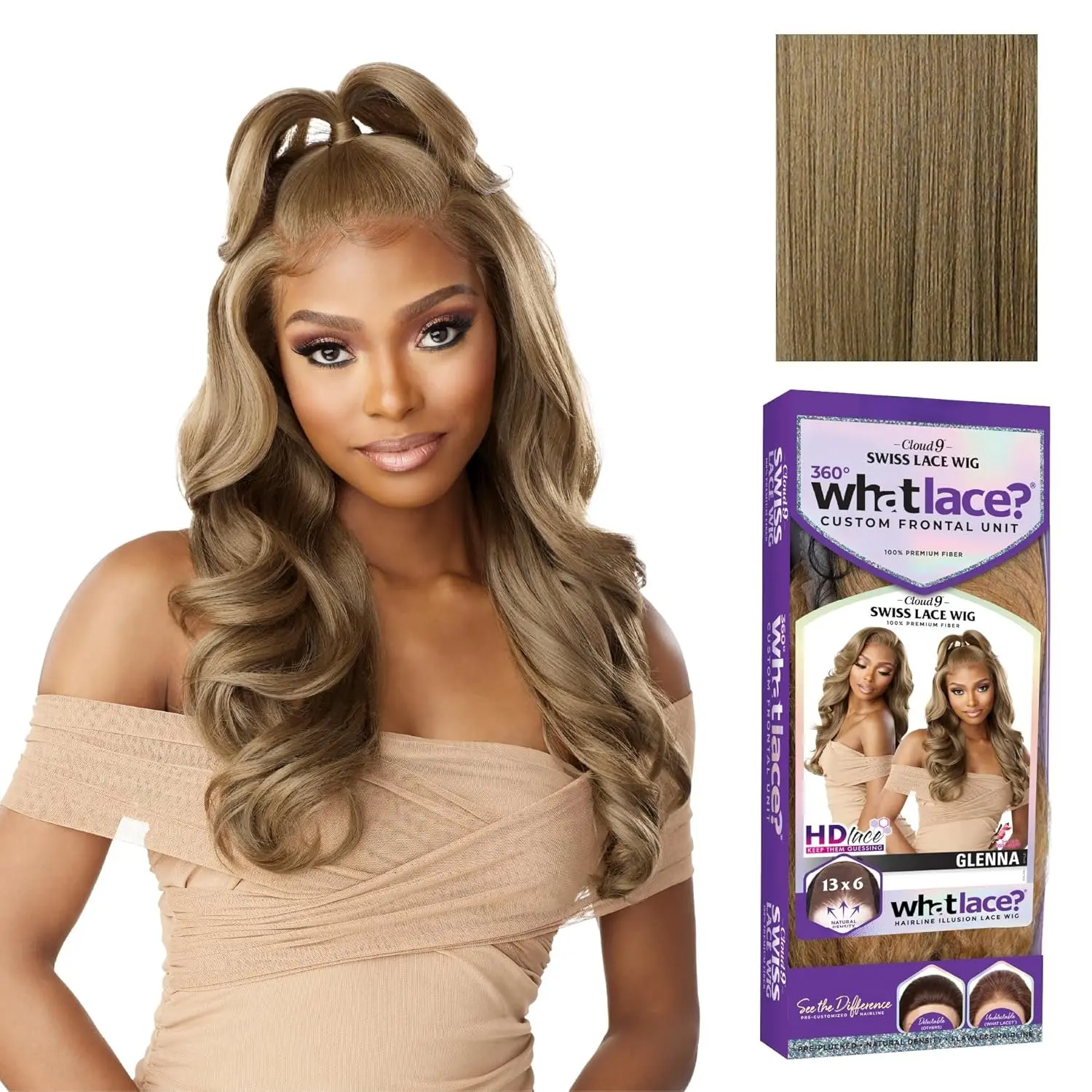 What Lace 13x6 Wig-Glenna, LIGHTASHBROWN | Lace Front, Hand-Tied, Synthetic,  Density Pre-Plucked Hairline, Glueless