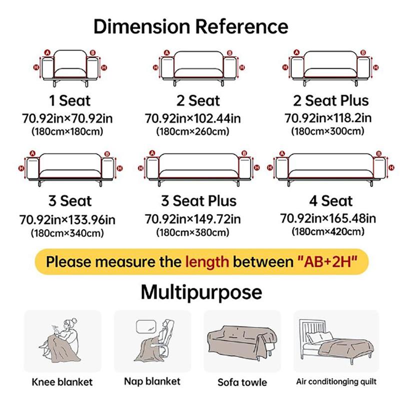 1 Piece Boho Plush Sofa Cover Blanket Couch Cover | Geometric Pattern | Multi-Color Multi-Size | Pet-Friendly Anti-Scratch Sofa Scarf | 4-Season Universal Sofa Throw | Stain-Resistant Washable Furniture Cover | Living Room Bedroom Dining Office |