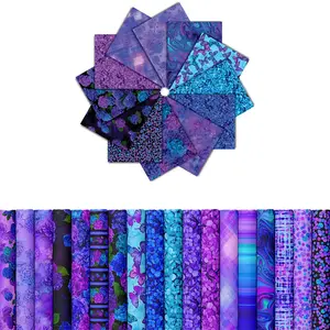 50Pcs Dark Floral Theme Fabric Squares 3.93x3.93 Inch Precut Quilting Fabric Bundle Vintage Style Cotton Patches for DIY Patchwork and Craft Projects
