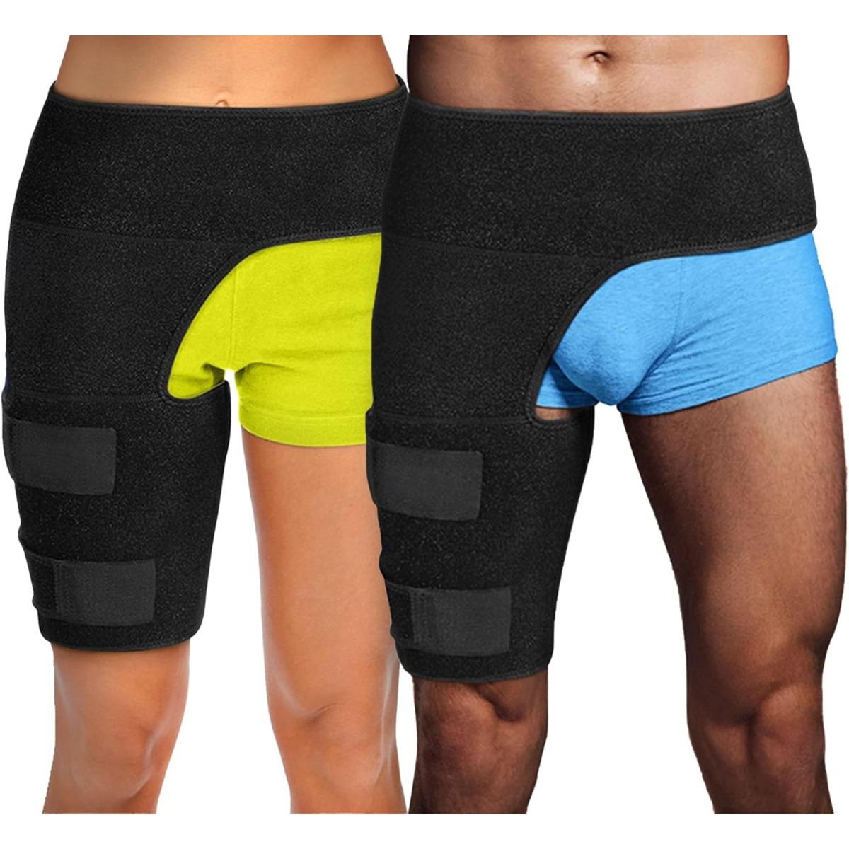 Hip Brace for Sciatica Relief - Compression Support Sleeve, Suitable for Thigh Injuries, Groin Muscle Strains, Hip Flexor Strains, Sacroiliac Joint Pain, and Sciatica - Unisex.