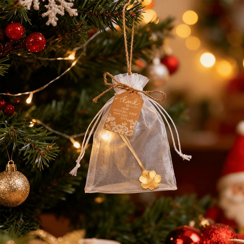 For Weddings, Bridal Showers & Parties, Complete Guest Favor Solution, 300 Pcs Wedding Gold Floral Teaspoon Favor Set, Teaspoons, Gift Tags, Drawstring Bags & Hemp Rope, Effortlessly Prepare Guest Favors, Wedding Favor Supplies