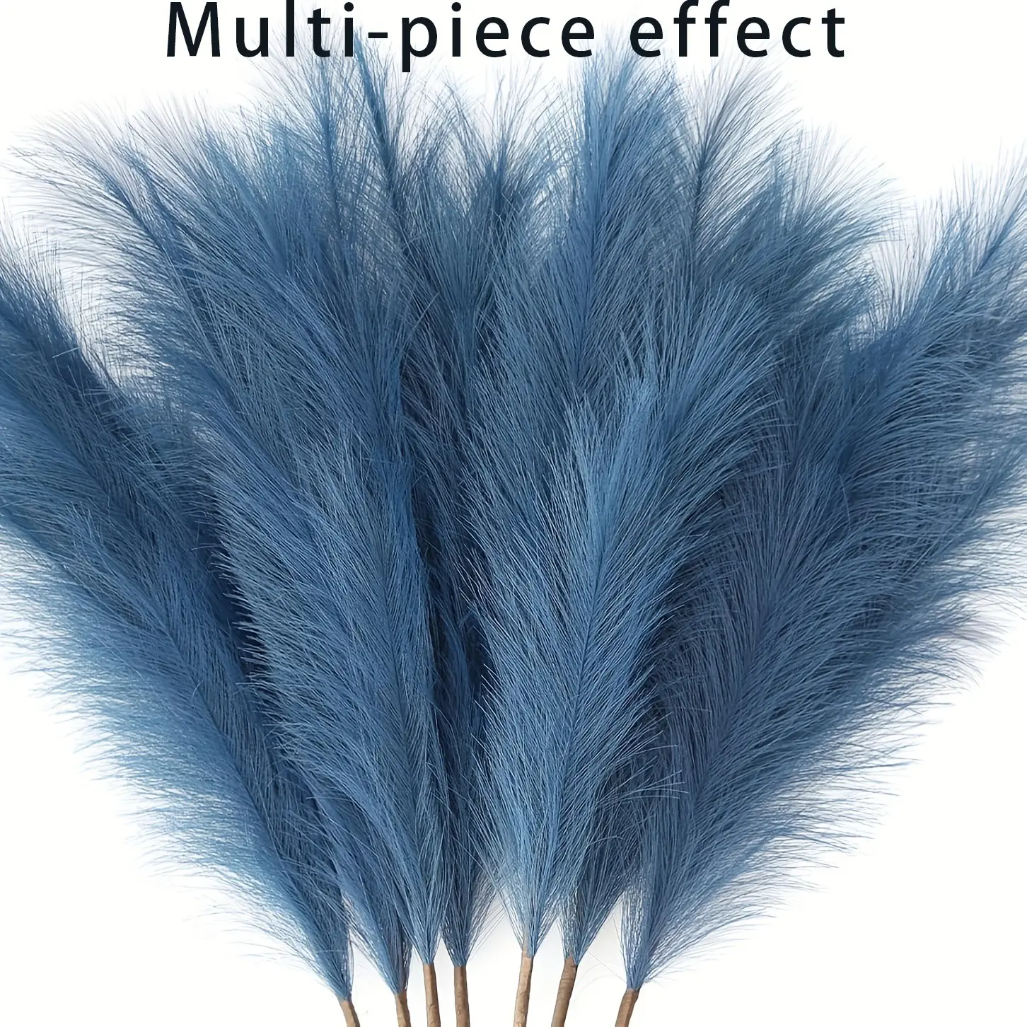 10Pcs Fluffy Artificial Pampas Grass, Faux Pampas Grass Stems Vase Filler, Decorative Fake Plants, Bohemian Floral Decor for Home Table Ornaments, Wedding Centerpieces, Bridal Party & Romantic Holiday Decor Set, Fake Plant Decoration