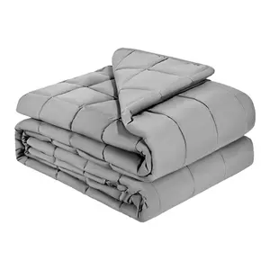 【DealsForYouDays】VEVOR Weighted Blanket, 20 lbs, 88x 104 in King Size, Cooling Breathable Heavy Blanket with Glass Beads, All-Season Use, Suitable for 200-250 lbs Adults, Anxiety Stress Relief, Improve Sleep, Grey