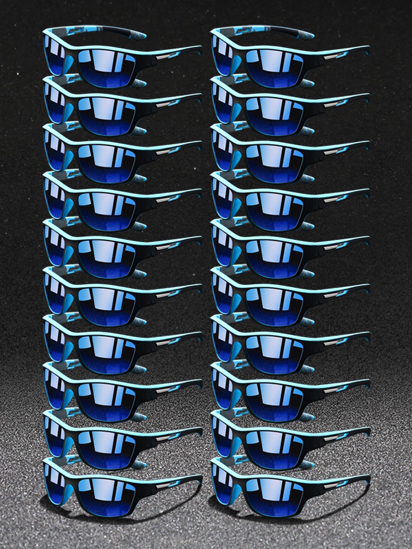 20 pairs of the latest camouflage pattern sports sunglasses,providing UV400 protection,suitable for various outdoor activities,available in multiple colors,equipped with rubber nose pads for increased comfort,stylish, Outdoor Sports Eyewear