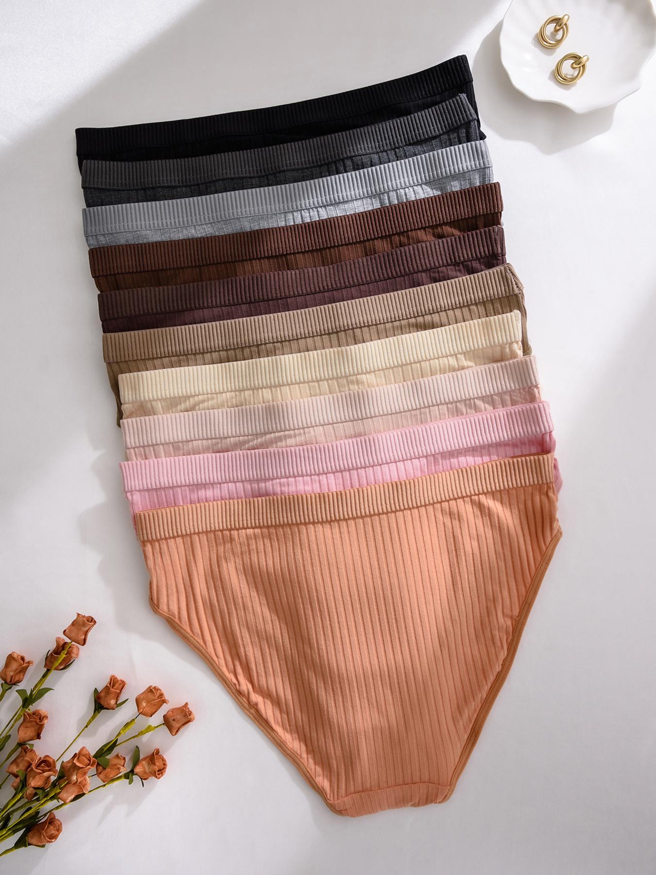 [Plus Size] Solid Color Briefs, Soft Comfy Breathable Panty for Daily Wear, Women's Underwear for All Seasons, Casual Soft Panties