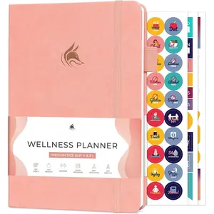 Planner - Weekly & Daily  and  Log,  Journal & Meal Planner Diary for Calorie Counting, Notebook for  Condition , A5-Sized - Light