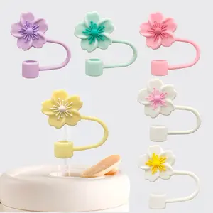 6PCS Silicone Straw Caps, Reusable Dust-Proof Straw Covers, Cute Style for Stanley Cups, Outdoor Sports Accessories, Straw Lids