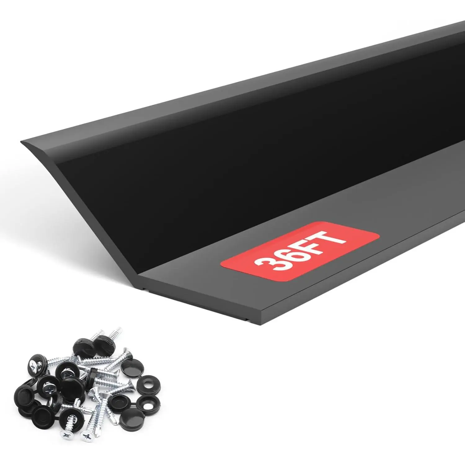 Garage Door Seal Top and Sides - 36 FT TPE Weather Stripping Garage Door Seal  Weatherproofing  Sealing, Black