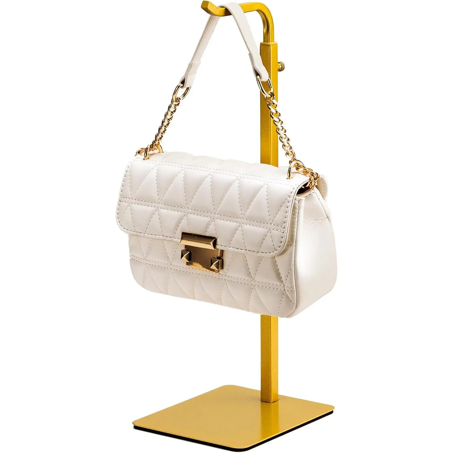 Purse Holder Handbag Display Stand:  Hanger Rack for Bags, Purses, and Wreath, Adjustable Hook Stand for Tabletop, Closet, and Retail Use for Vendors