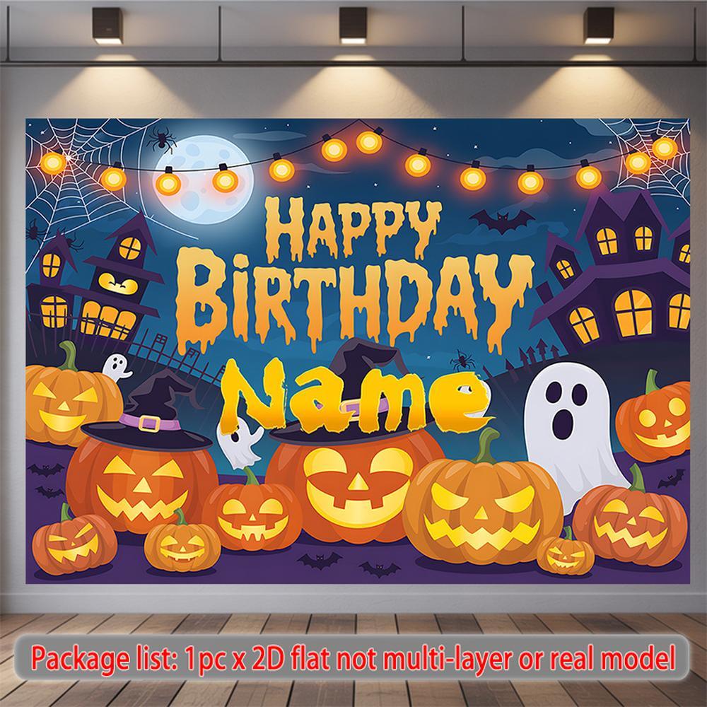 2D Flat, 1pc Name/Text 2D Banner - Personalized Party Decoration with Name/Text, 90.5"x70.8" Polyester Fabric Sign Suitable for Birthdays, Weddings, Events, Photo Backdrops & - Party Decorat