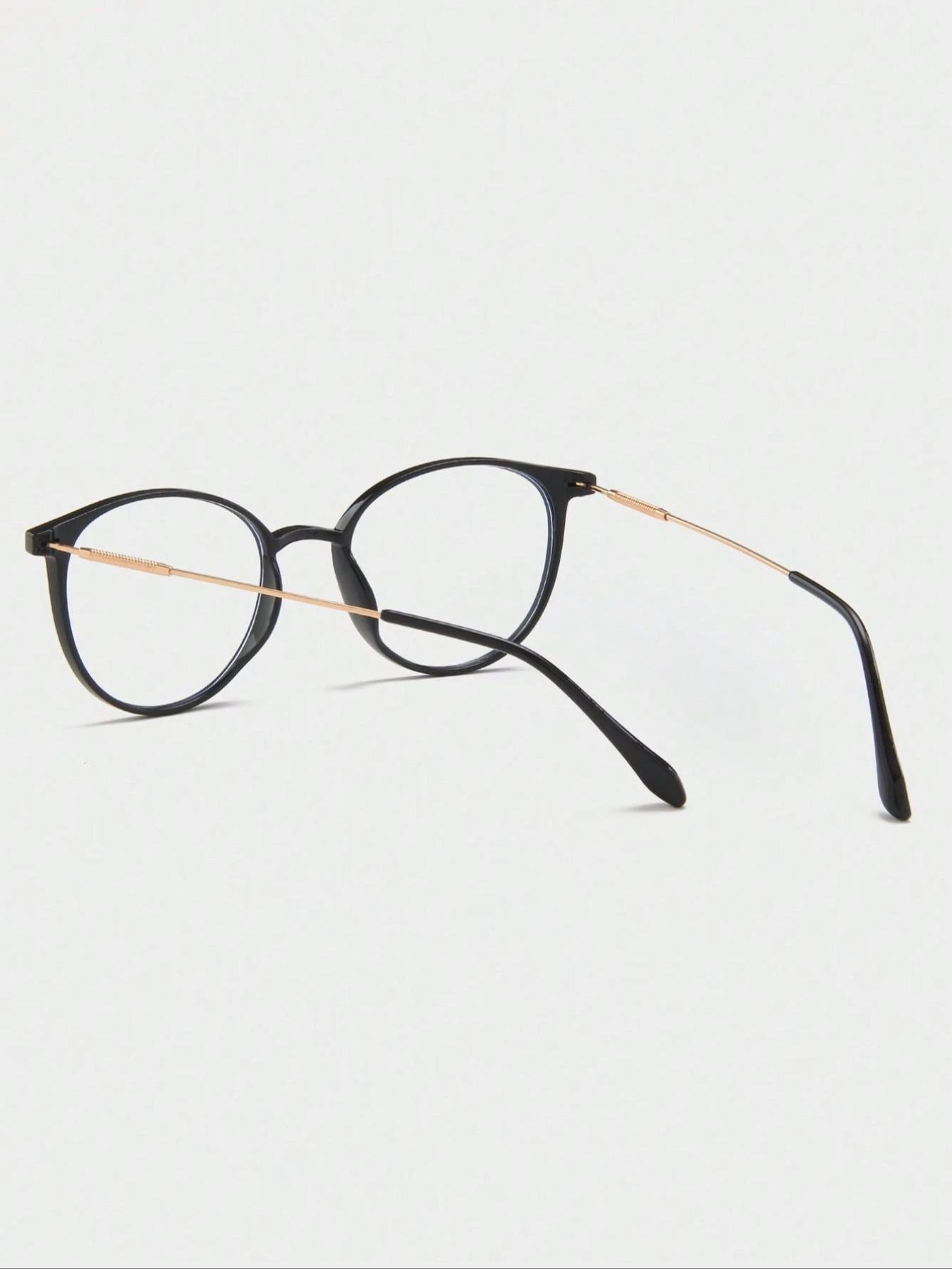 Trendy Eyeglasses, Cute Round Frame Eyeglasses for Women & Men, Fashion Eyeglasses for Work, Daily Clothing Decor, Perfect for Student Daily Use, Lightweight Durable Glasses