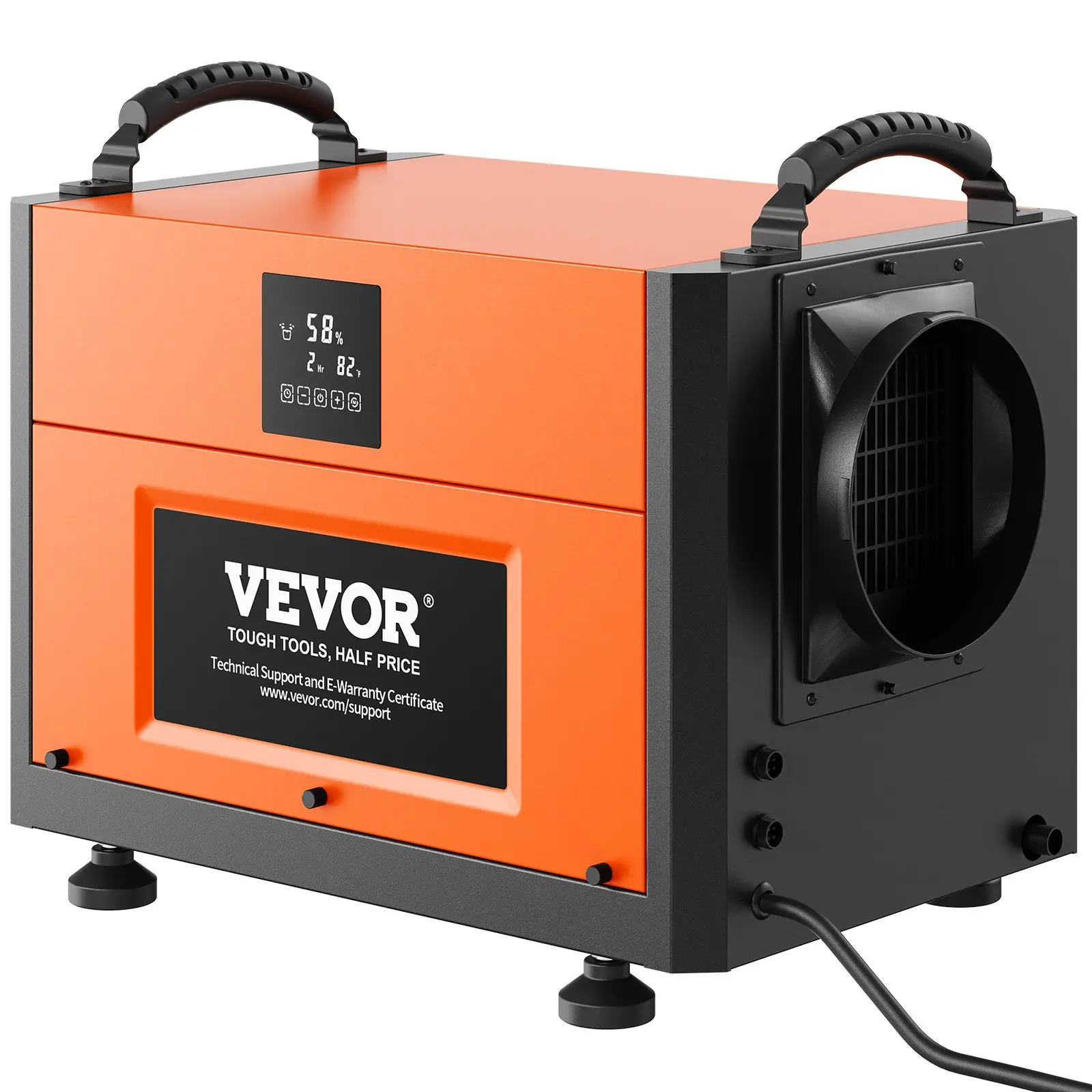 VEVOR 190 Pints Commercial Dehumidifier with Drain Hose for Crawl Spaces, Basements Warehouse Job Sites, Large Capacity Dehumidifier for Water Damage Restoration, Auto Defrost, CSA Listed