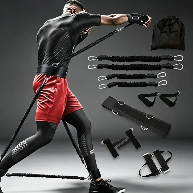 12‑Piece MMA & Boxing Resistance Bands Set, Full‑Body Strength Training Elastic Bands for Arm and Leg Resistance Workout, Home Fitness Equipment for Men and Women, Stretch Exercise Bands