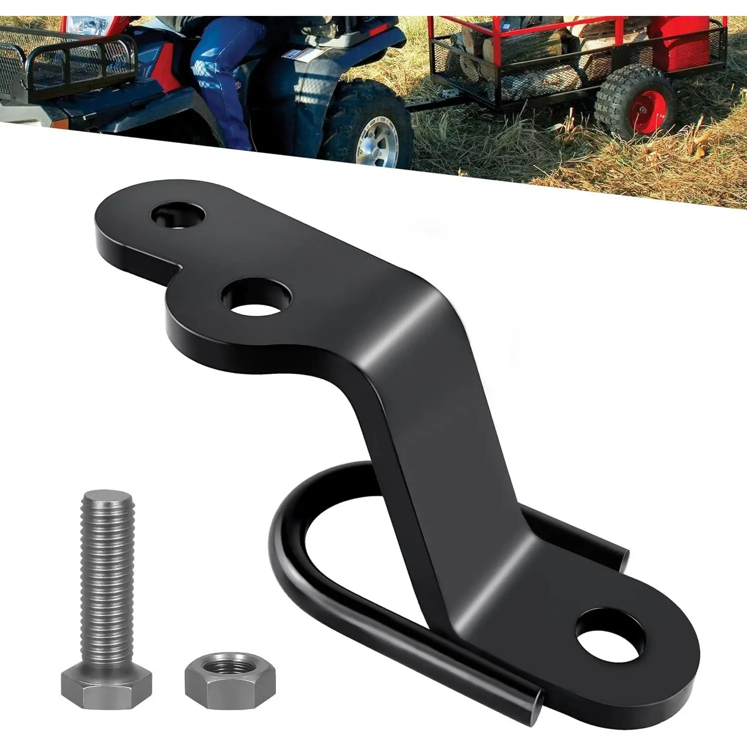 Three-Way Hitch Attachments Fit for ATV/UTV Trailers Universal 3-Way Hitch ATV Attachment