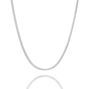 925 Sterling Silver Rope Chain Lobster Clasp 2.5mm Silver Chain Men Women Silver Necklace Chain 16-30 Inches