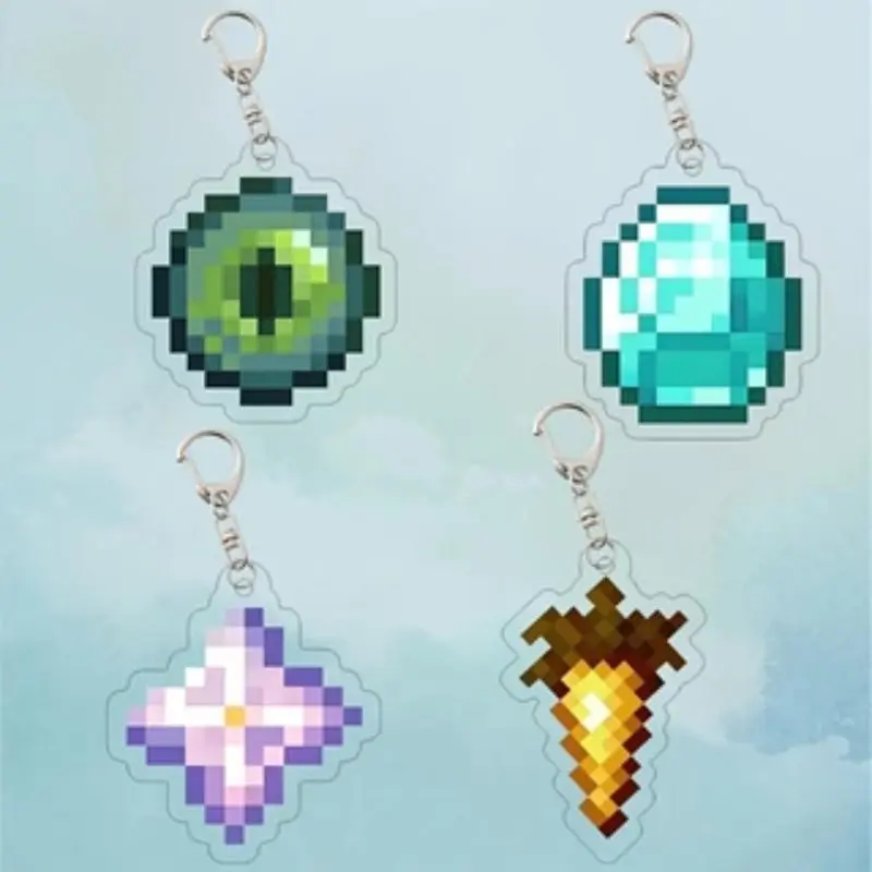 5pcs Game Theme Keychains, Pixel Art Hanging Accessories, Modern Minimalist Bag Decor, Ideal for Home Decoration, Carnival, Valentine's Day, Holiday Gifts