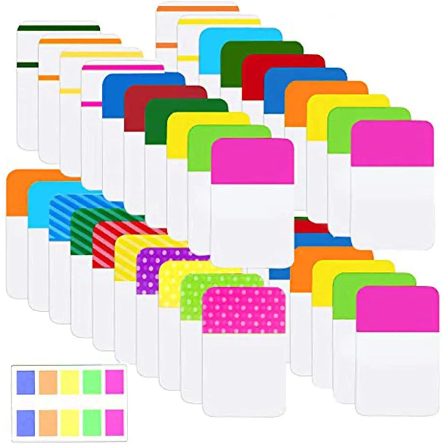 900 count Tabs Sticky Index Tabs,1 Inch Book Tabs Writable | Repositionable File Tabs Flags, Colored Page Markers Labels for Reading Notes, Books and Classify Files, 41 Sets