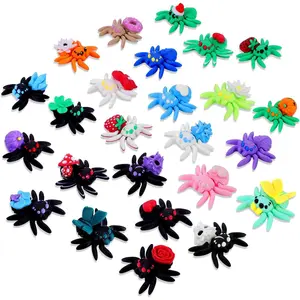 25PCS Mini Spider Animals Figures Set, 3D Printed Spider Articulated Fidget Toys with Different Tail Decorations, Collectible Small Animal Figurines Desk & Pocket Pets for Home, Office, Decorfidget toys