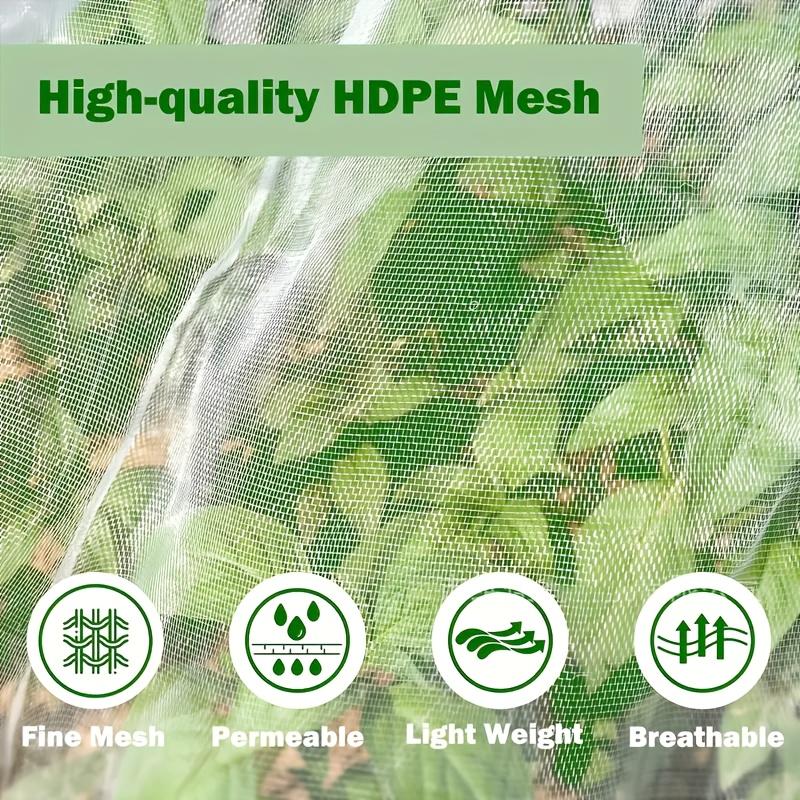Foldable plant protection tent (with insect-proof net) - arch-shaped greenhouse structure, made of lightweight plastic and fiber rods, easy to assemble, suitable for seedling cultivation, garden and balcony use. Specialized for outdoor plant protection