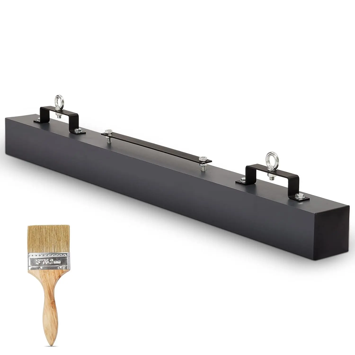 48-Inch Hanging Magnetic Sweeper Hand Tool with 120 LBS Lifting Capacity, Lifting Handles, Ergonomic Load-Releasing Lever, Forklift-Mounted Magnet for Warehouses, Factories (Tires & Bystander Protection)