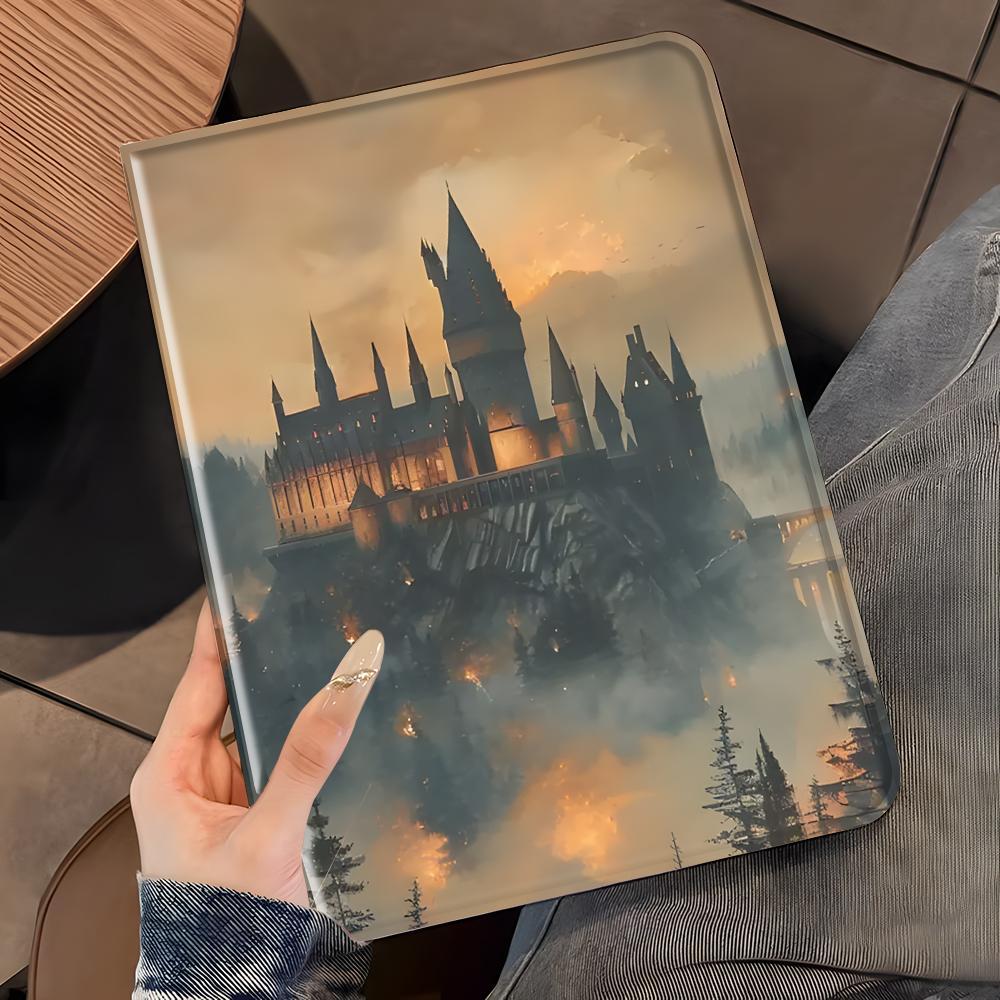 Hogwarts Castle Pattern Tablet Case, Tablet Casing, Full Body Shockproof Tablet Protective Cover with Pen Slot, Tablet Accessories Compatible with iPad, Ipad Covers