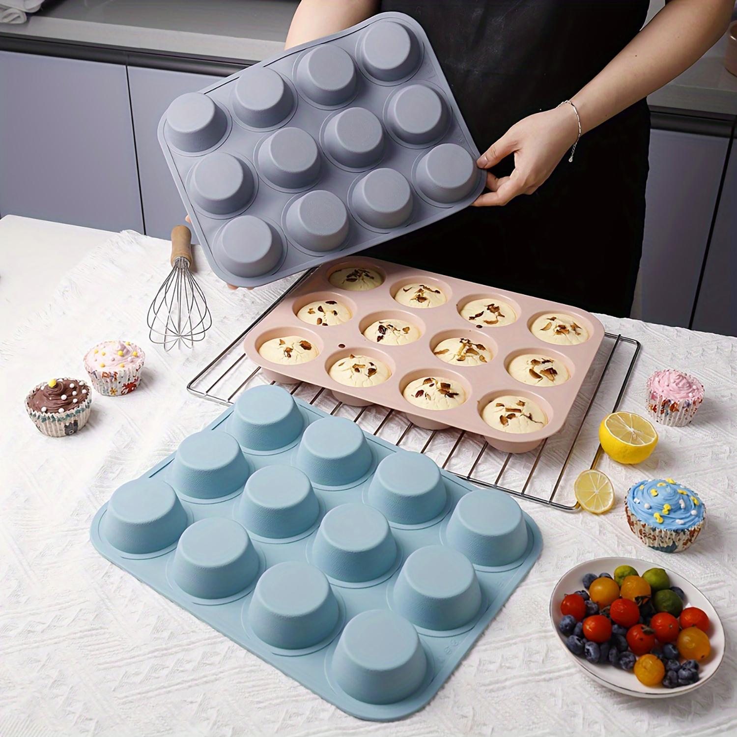 Silicone Baking Molds Set, 3-Piece Mini Pancake & Cupcake Mold, Dishwasher Safe, Oven Compatible, Perfect for Home Baking