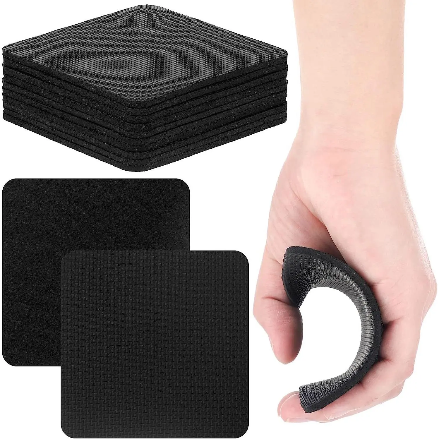 Solid Neoprene Grip Pads with Anti-Slip Surface - Unisex Protective Gear for Weightlifting & Dumbbell Training