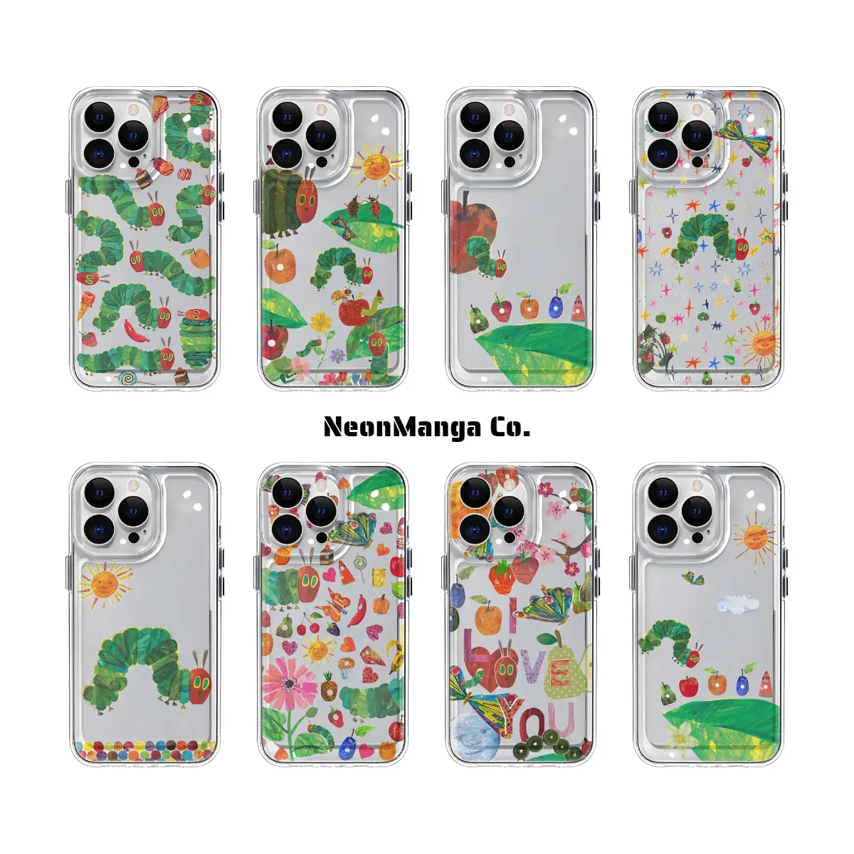 The Very Hungry Caterpillar Cute Transparent Phone Case  For iPhone 17 16 15 14 13 12 11  TPU Soft Case Protector,Perfect Holiday Gift Present !