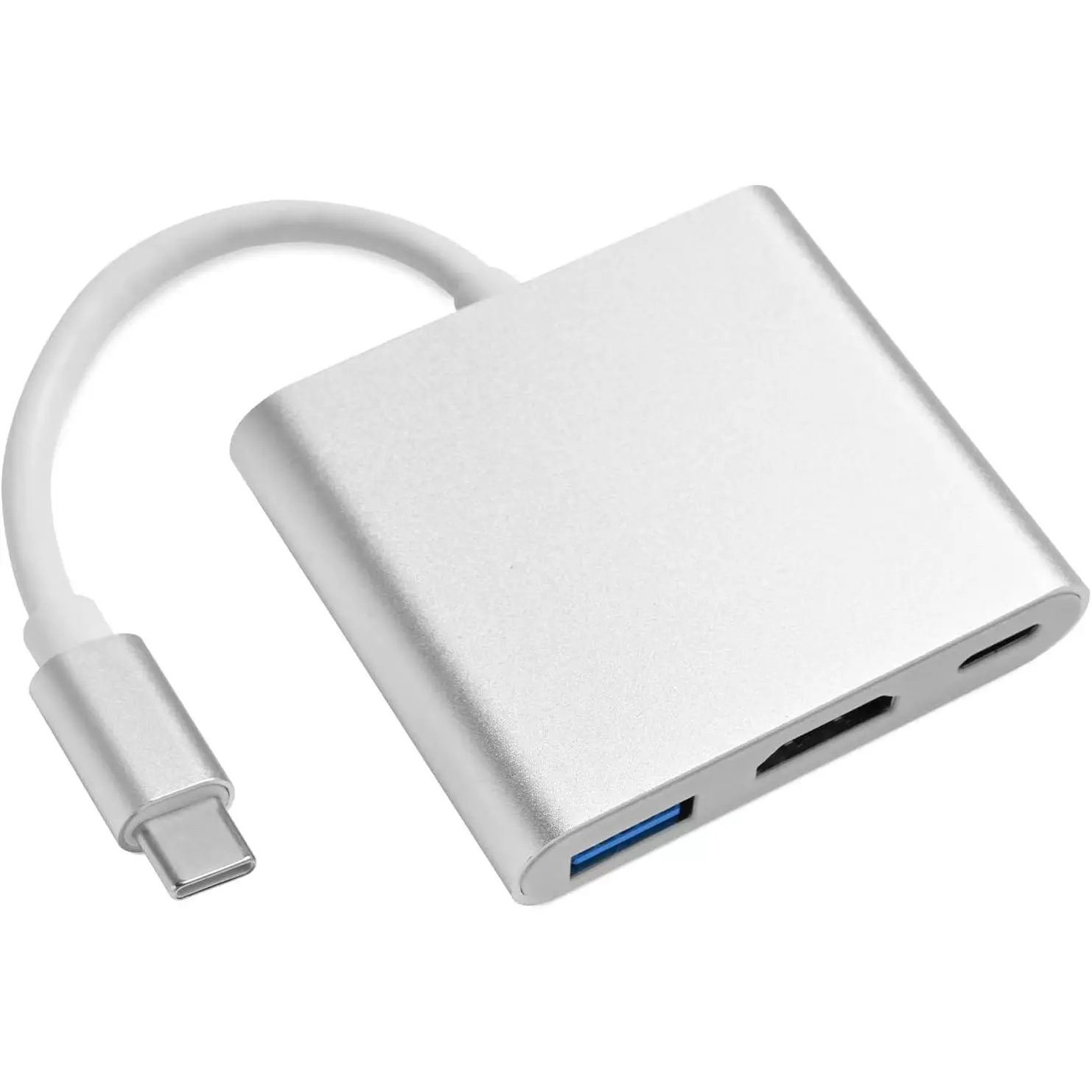 Type C to HDTV Adapter, Type C to HDTV Multiport Adapter with 4K HDMI Output，3 in 1 to 4K HDMI,USB3.0 and USB C Charging Port, USB-C Digital AV Multiport Adapter for TV and Projector