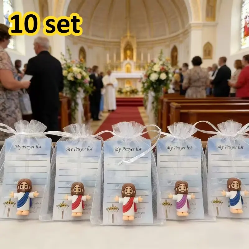 10 Sets Statue Hug Design Inspirational Prayer Cards, Perfect for Easter, Christmas, Thanksgiving, Best Church Gift