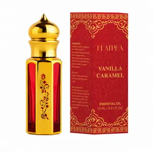 Alcohol-Free Oil-Based Vanilla Caramel Essential Perfume Oil Skin Friendly Long Lasting Dubai Luxury Gift 15ML