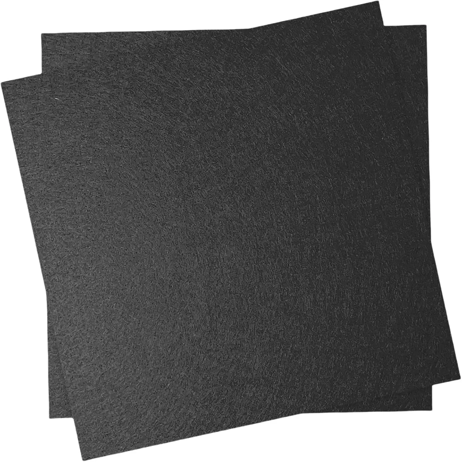 12" x 12" Felt Fabric Sheets for Crafts, 1mm Thick, Squares Felt Paper for Sewing Craft, Non-Woven Felt Fabric for Sewing Patchwork Material, 2pcs (Black)