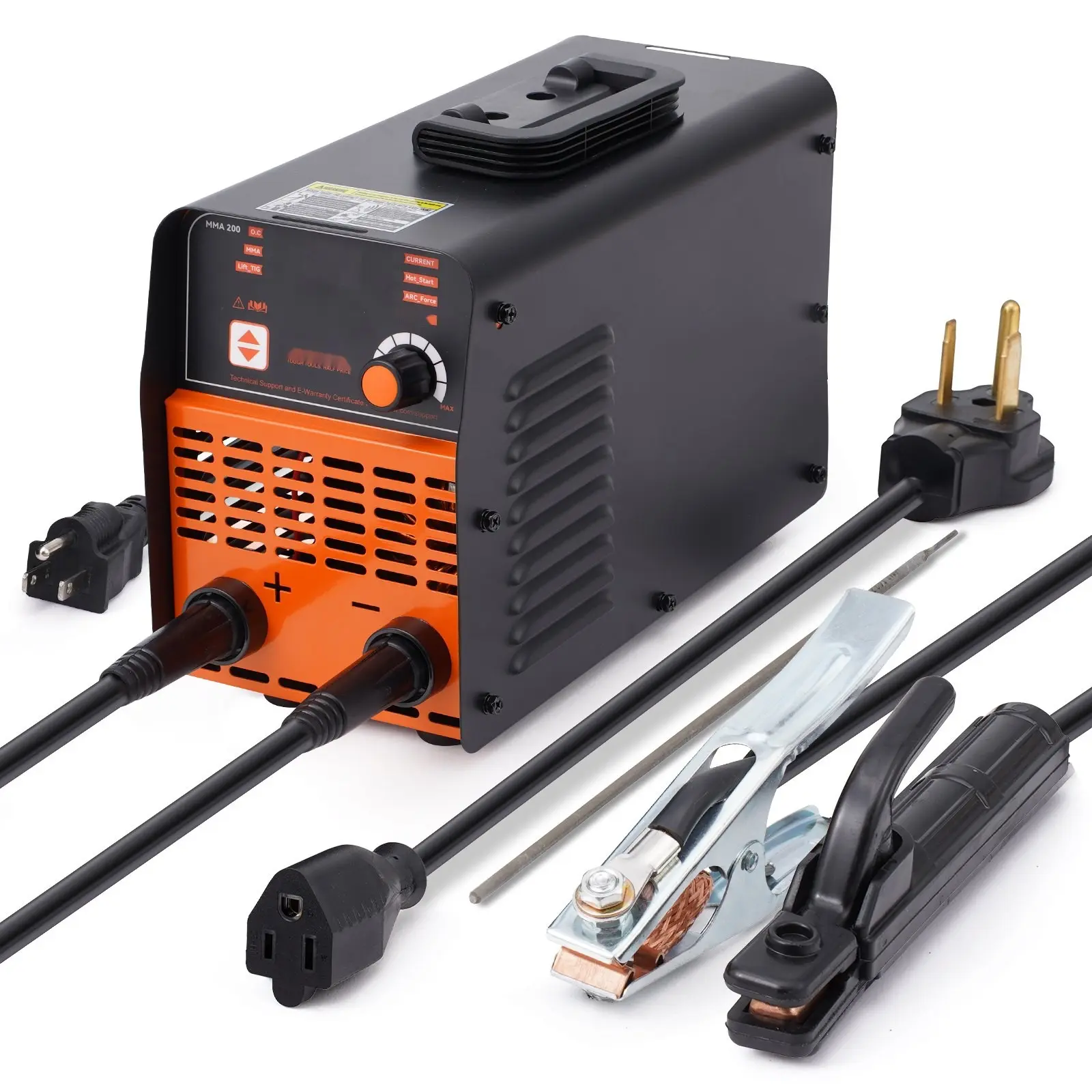 Dual Voltage Arc Stick Welder 110/220V, 200A Output, 2-In-1 Lift TIG Welding Machine with Hot Start for Aluminum and Steel, Portable Heavy-Duty Welder for DIY, Home Workshop, and Professional Use