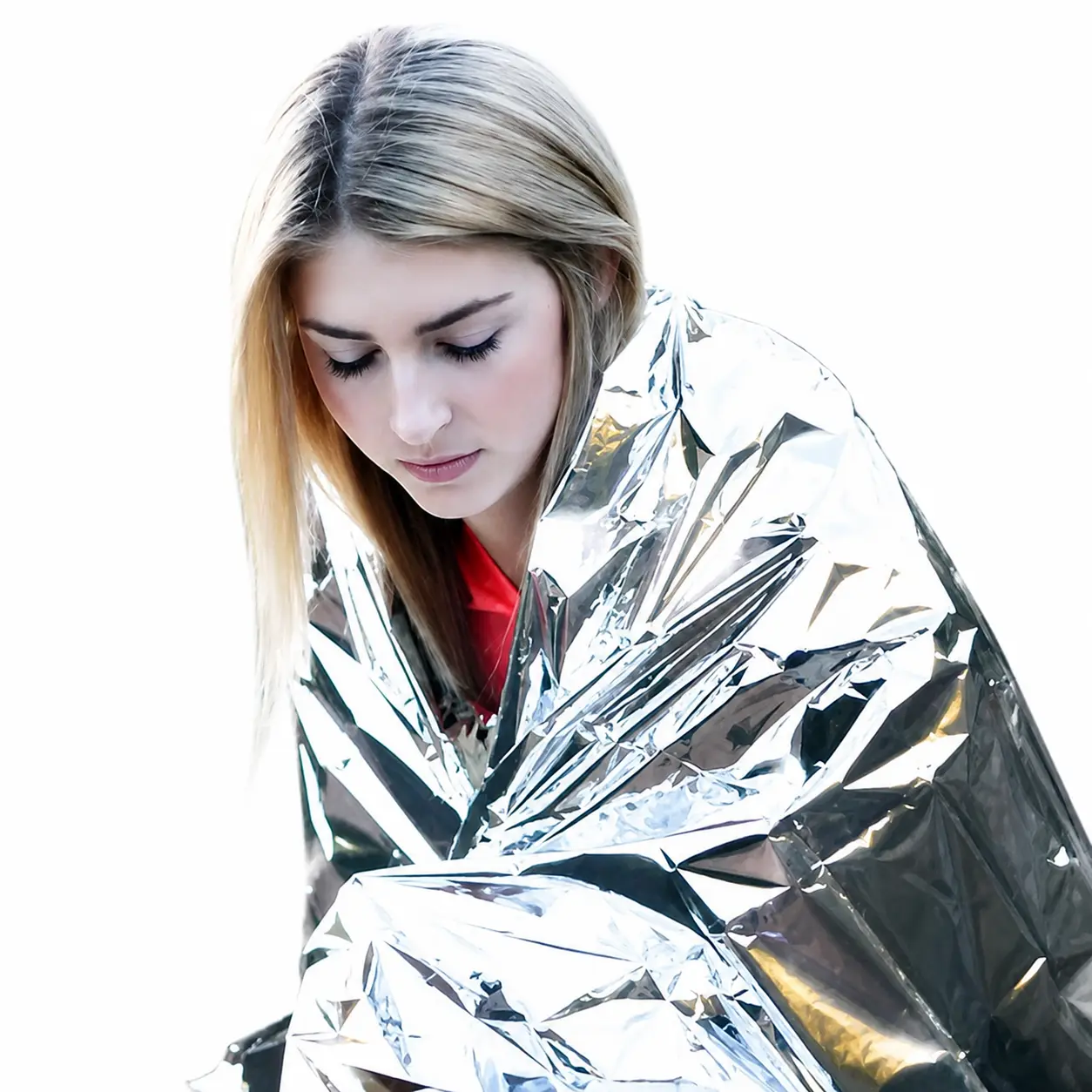 Ultra-Lightweight Portable Emergency Blanket – 130 x 210 cm PET Mylar Thermal Insulation Blanket for Outdoor Survival, Heat Retention, Sun Protection, and First Aid Use in Hiking, Camping, and Emergency Situations