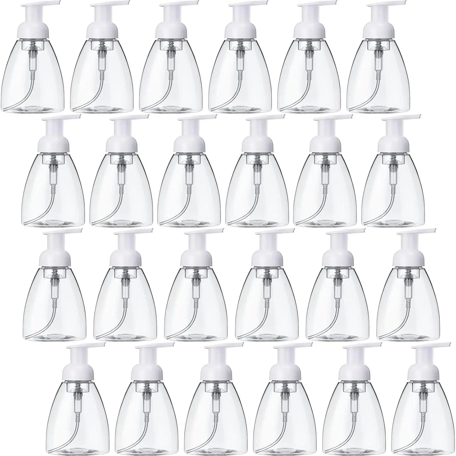 24 Pcs 8 oz Foaming Soap Dispenser Foaming Pump Bottle Travel Hand Soap Pump Foam Dispenser Bottle Plastic Press Bottles Empty Refillable Plastic Container for Liquid Shampoo