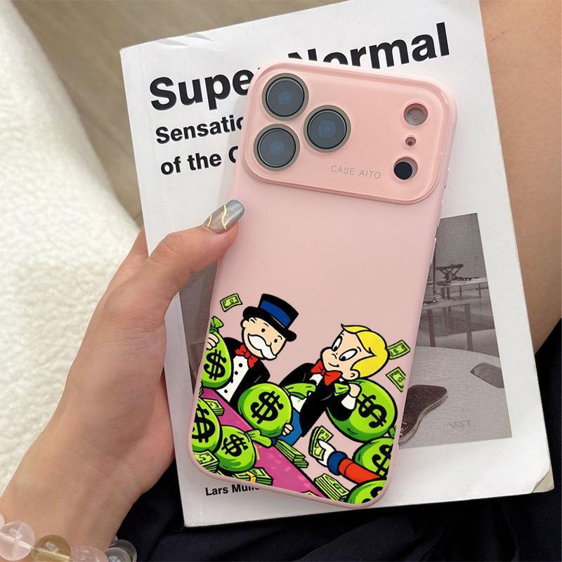 DarlingCase Graffiti Monopoly Print Phone Case Ultra Skin Friendly Touch All Inclusive Lens Compatible with IPhone 17 Pro Max, IPhone 16 Pro Max, 15/14/13/12 Stylish Protection for Your Device