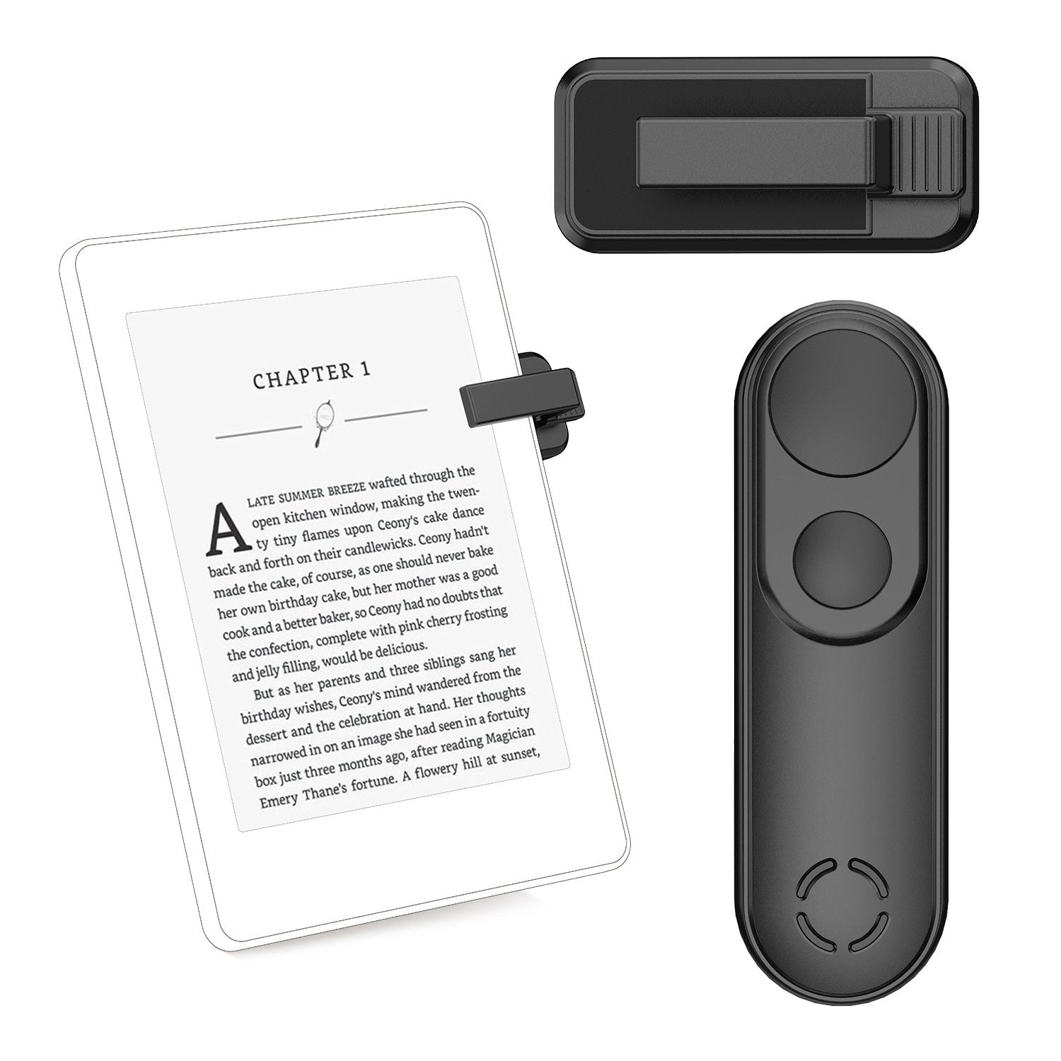 Remote-Control Page Turner for Kindle Paperwhite, Oasis and Kobo, Rechargeable Wireless Remote Clicker Accessories for Kindle, iPhone, iPad and Android Tablets