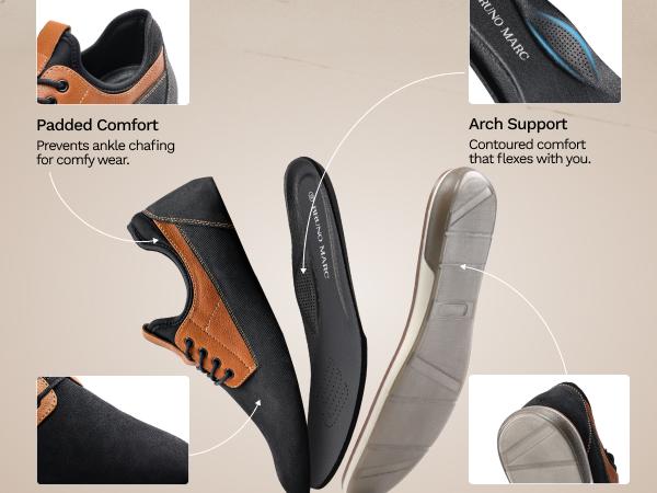 Bruno Marc Men's Casual Dress Sneaker Shoes, Business Formal Derby Plain Toe Oxfords Crossflex GentEdge