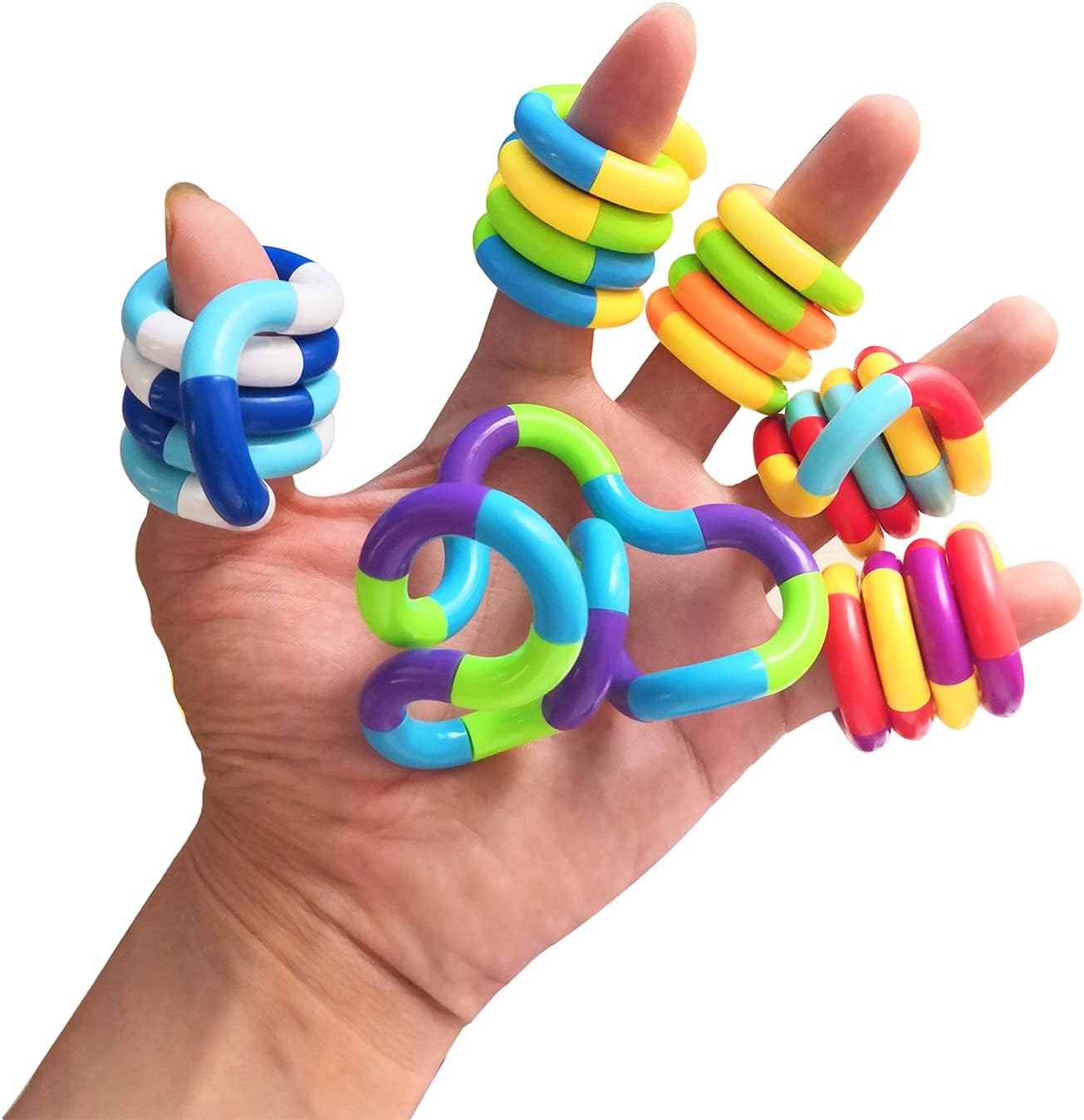 3pcs Tangle Fidget Toy Twisting Sensory Toy Hand-Eye Coordination Toy Anxiety Relief Finger Toy for Kid Adult Fine Motor Skills