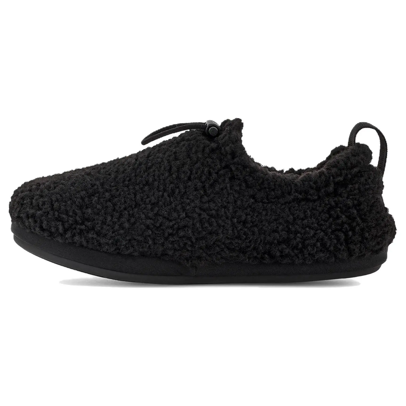 UGG Sheepskin One-Piece Round-Toe Slip-On Casual Flats 1143952-BLK