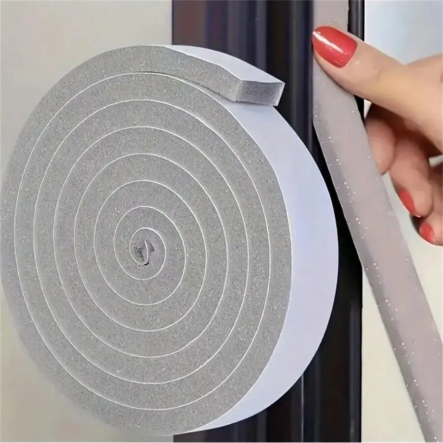 Window Sealing Strip Tape, Door Seam Sound Insulation Dustproof Windproof Sliding Window Sealing Tape, Plastic Steel Window Self-adhesive Type Gaps Sponge Strip Tape
