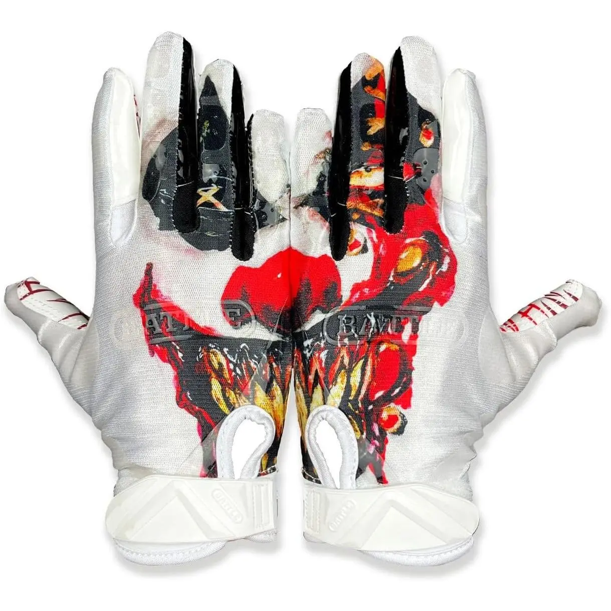 Wide Receiver Football Gloves – Ultra Stick Grip, Compression Fit (Runs Tight – Size Up If Between Sizes), Youth & Adult Football Gloves