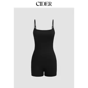 Cider [size 2-10] U-neckline Solid Cami Romper SummerWins Dealsforyou