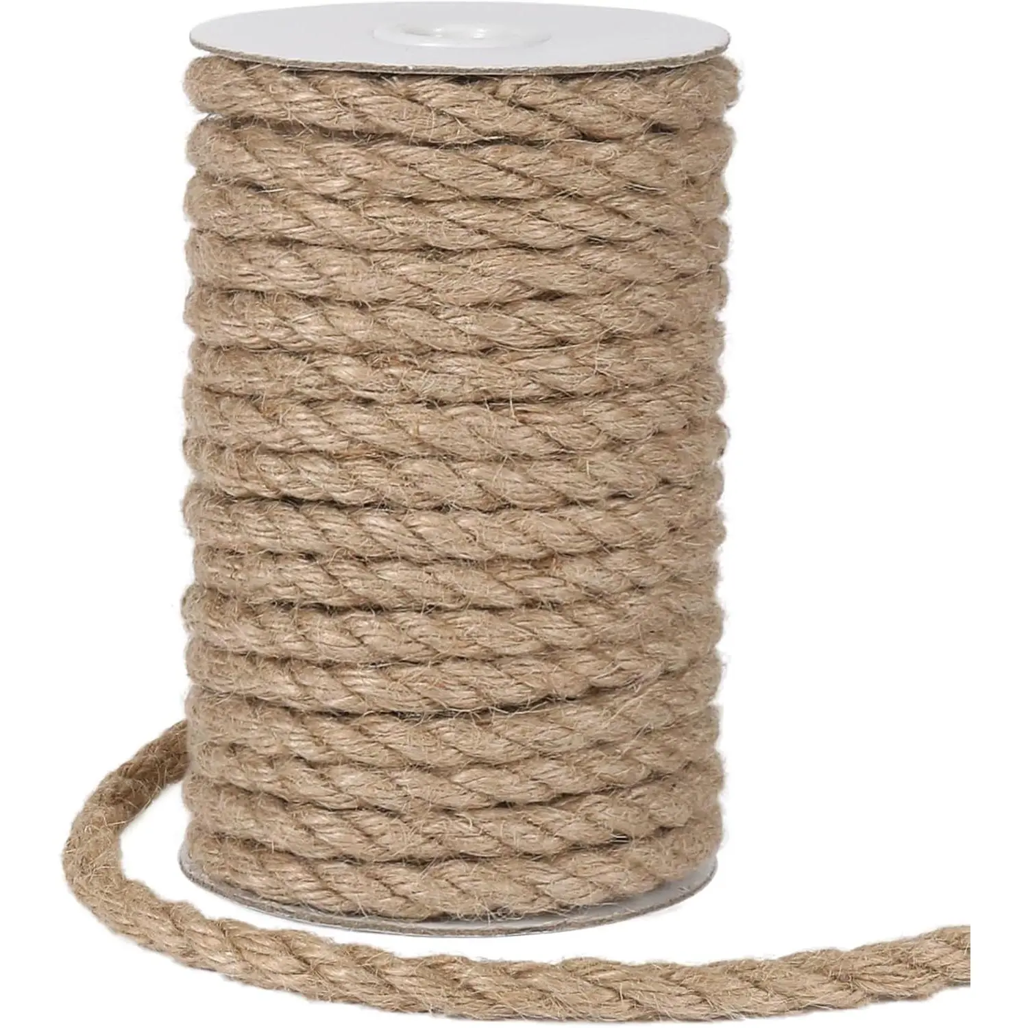8mm 50 Feet Heavy Duty Thick Jute Rope for Crafts, Gardening, Cat Scratching Post, Home Decor