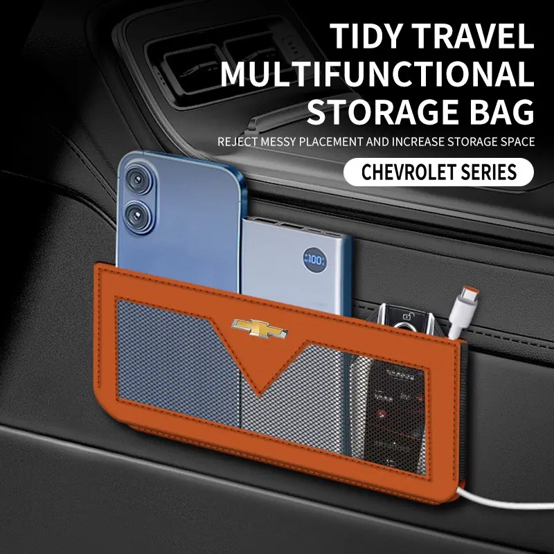 Suitable for Chevrolet Malibu, Equinox, Tahoe, Suburban, Trailblazer, Traverse, Trax, Blazer, Camaro, Corvette, Silverado, Colorado car interior sticky storage pockets, car organization small bags, in-car storage pockets