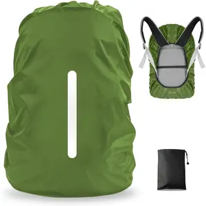 Waterproof Backpack Rain Cover, Reflective Rucksack Rain Cover Anti-Dust/Anti-Theft/Bicycling/Hiking/Camping/Traveling/Outdoor Activities,M Size (30L-40L Backpack), 1 Pcs Army Green