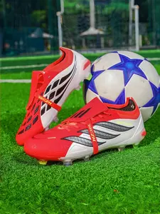 Men's Football Shoes with Long Nails, Lawn Training and Competition, Suitable for Boys Girls Students Adults, Sporty Style, Football Boots